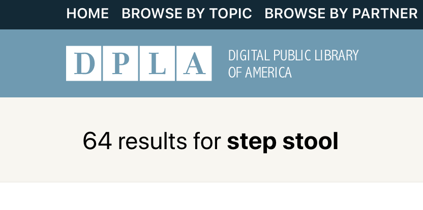 Snapshot of DPLA Post-Search Results