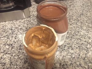 Peanut Butter and Hazelnut Spreads in Jars