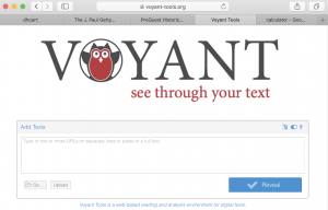 Snapshot of Voyant-Tools.org Homepage