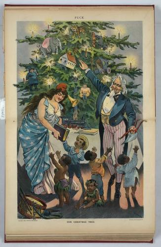 Our Christmas Tree/Keppler. 1 print: chromolithograph. N.Y.: Published by Keppler & Schwarzmann, 1899 December 27.